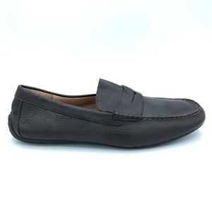 Born Soft Pebble Leather Driving Penny Loafer Dark Brown Comfort Shoe Size 11.5